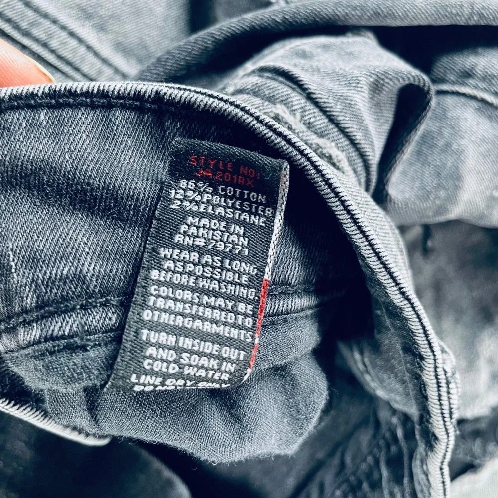 Jordan Craig Aaron Jeans Men 48x32 Distressed Whiskered Faded Black Streetwear